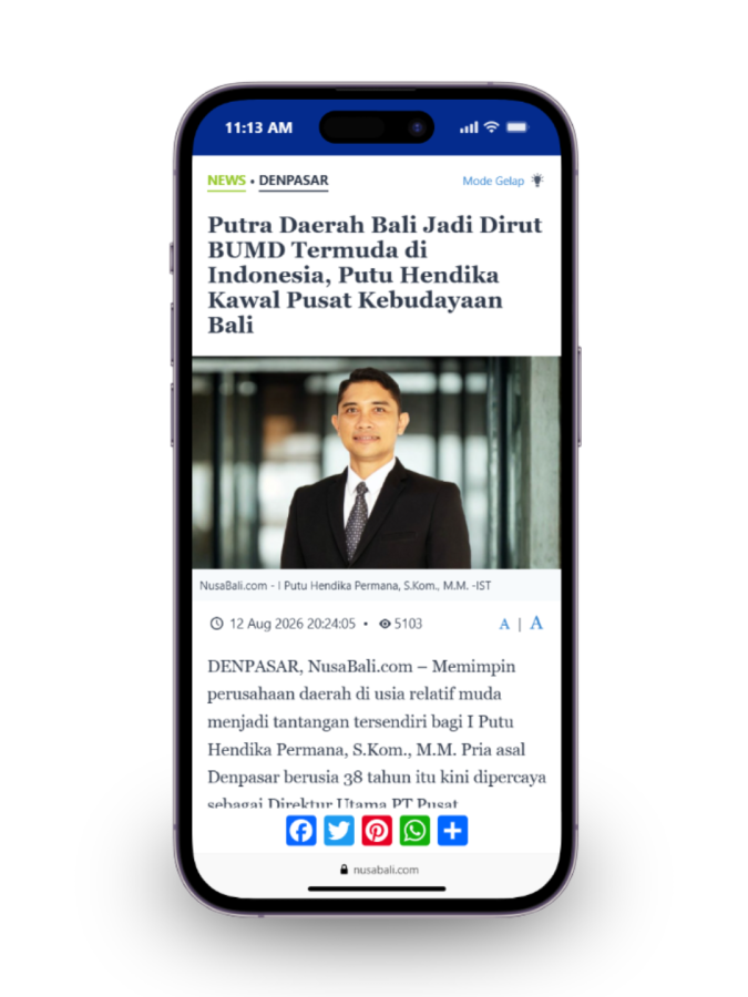 Putra Daerah Bali Jadi Dirut BUMD Termuda di Indonesia, Anggota Bali Tech Startup Kawal Pengembangan Pusat Kebudayaan Bali